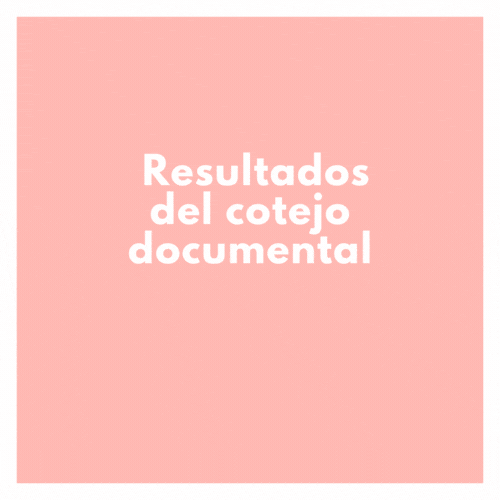 Resultados del cotejo documental